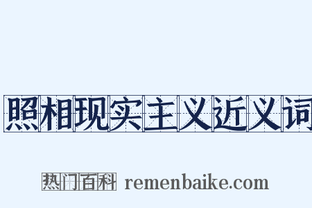 照相现实主义近义词是什么意思的图片